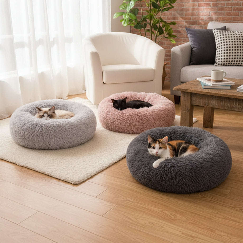 Kattenkussen Donut – Kalmerend donutkussen voor kattenHondkatWereld.nl