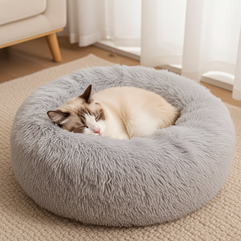 Kattenkussen Donut – Kalmerend donutkussen voor kattenHondkatWereld.nl